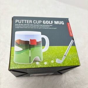 Kikkerland Green Putter Cup Golf Mug, mini Golf Ball Coffee,Tee Golf Mug